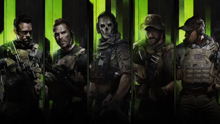Fünf Hauptcharaktere aus Call of Duty: Modern Warfare II.