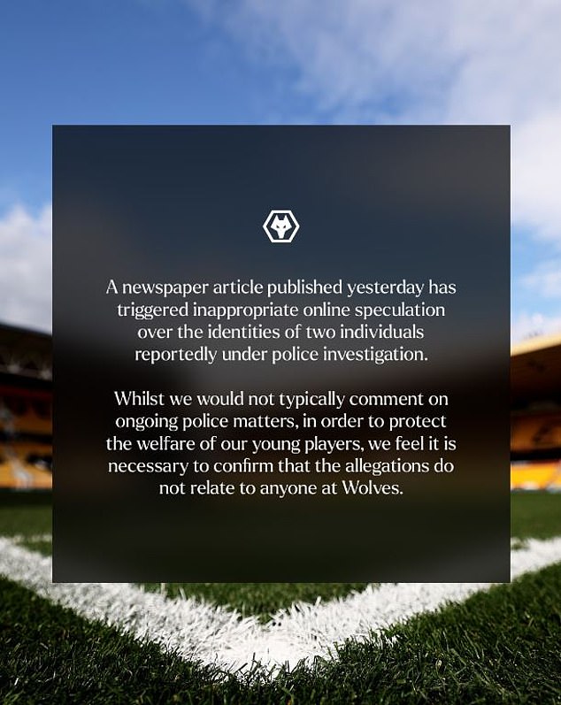 In der Erklärung des Vereins wurde betont, dass sie aus Sorge um das „Wohl der Spieler“ herausgegeben worden sei.