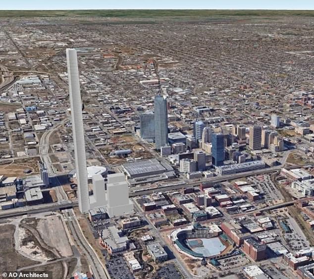 Die Oklahoma City Planning Commission hat die Genehmigung für das Projekt erteilt, bei dem der schillernde Turm neben einer Eisenbahnstrecke neben einem U-Haul-Lager in Bricktown errichtet werden soll