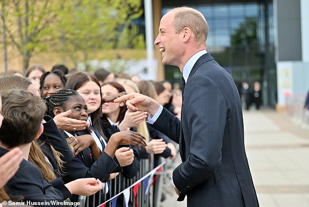 The royal seemed to enjoy more jokes with the pupils as he shook hands before saying goodbye