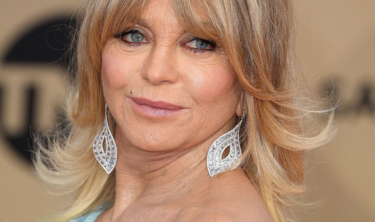 Goldie Hawn mit Curtain-Pony-Frisur