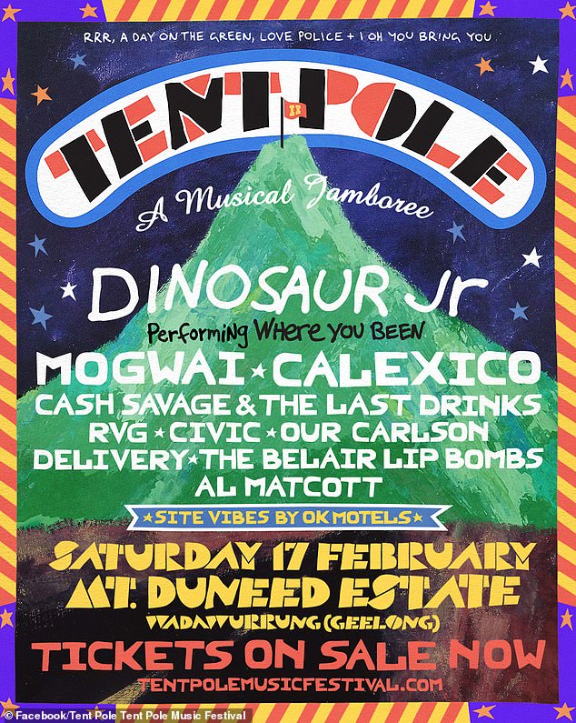 Among the bands which had agreed to play were Civic, RVG, Cash Savage and the Last Drinks, Delivery and the Belair Lip Bombs, with Dinosaur Jr and Mogwai set to headline