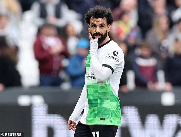 Salah machte einen frustrierten Eindruck, als er etwas mehr als 10 Minuten vor Schluss im Londoner Stadion in den Kampf einstieg