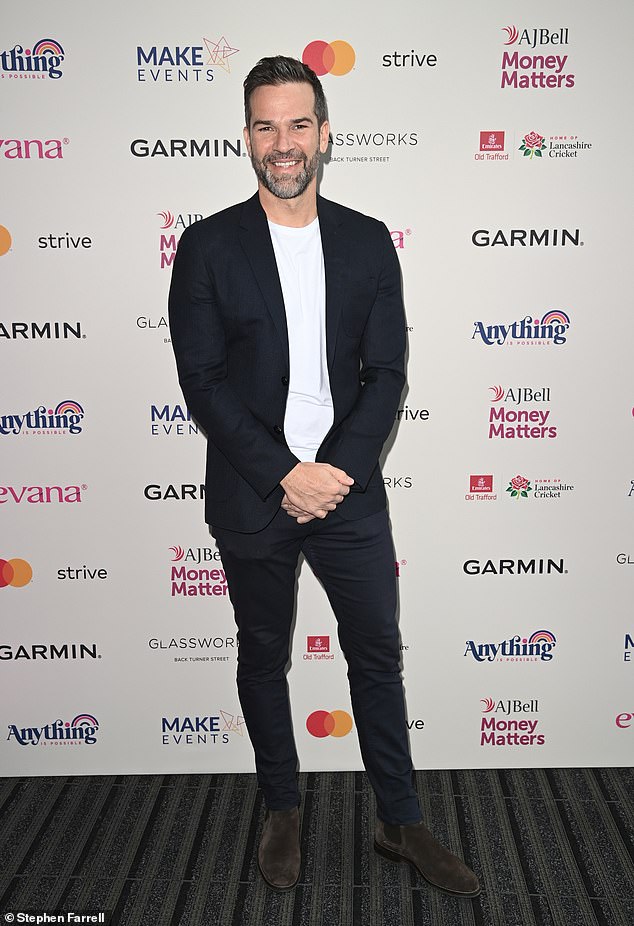Television presenter Gethin Jones, 46, donned smart but casual attire as he posed at the event this weekend