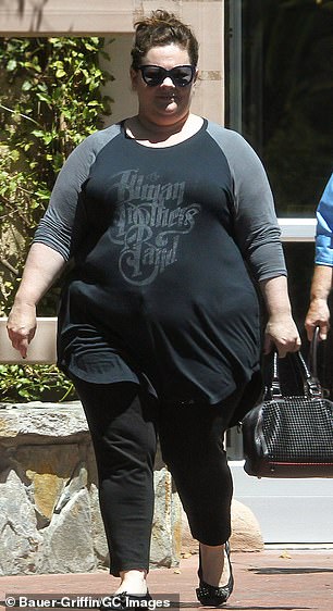 Melissa McCarthy – deren Gewicht im Laufe der Jahre schwankte – abgebildet im Jahr 2014