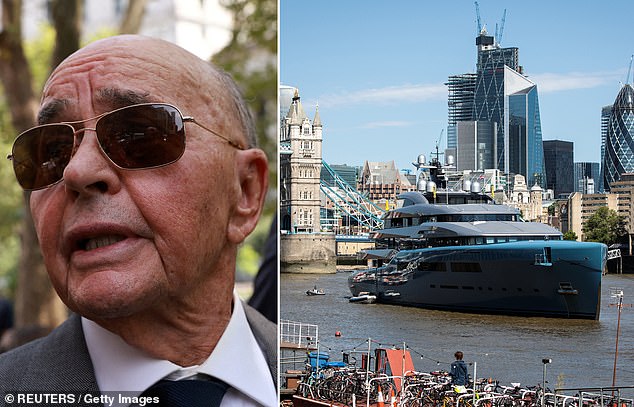 Yachtanwesen: Der Milliardär Joe Lewis und die 200 Millionen Pfund teure Aviva – die über eine riesige Kunstsammlung verfügt – liegen an der Themse im Zentrum von London