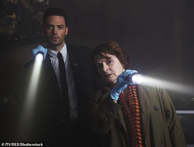 Pictured: David Leon and Brenda Blethyn promote season two of the hit ITV crime drama Vera in 2012