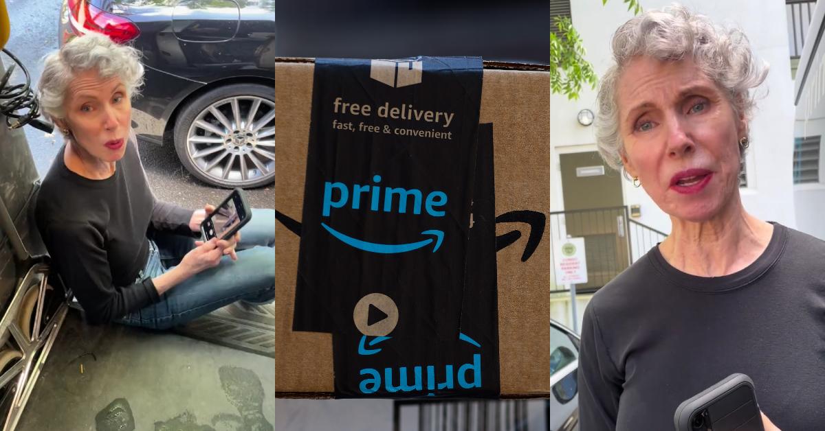 Condo Karen sitzt im LKW des Amazon-Fahrers und stoppt die Lieferungen