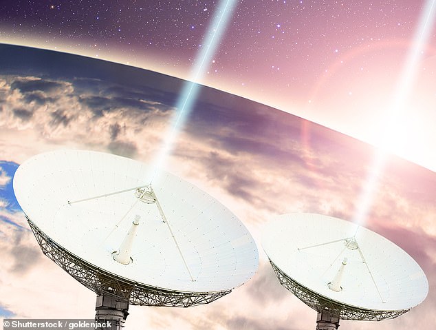 Die Erde hat gerade eine Lasernachricht aus 140 Millionen Meilen Entfernung empfangen, wie die NASA bekannt gab.  Aber bevor Sie sich von Visionen von Außerirdischen hinreißen lassen, gibt es eine einfache Erklärung (künstlerische Darstellung).