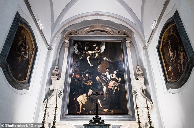 Caravaggios Sieben Taten der Barmherzigkeit, ausgestellt in der Kirche Pio Monte della Misericordia