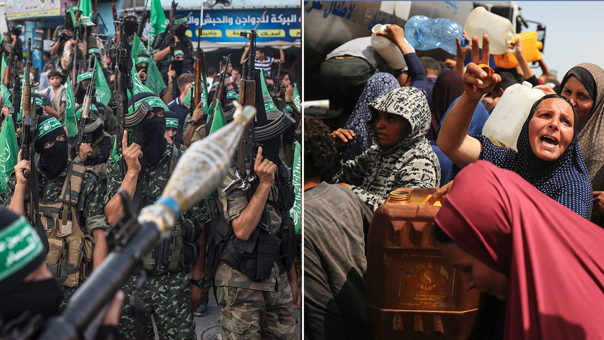 Hamas-Terroristen und Gaza-Bewohner haben ein gespaltenes Bild