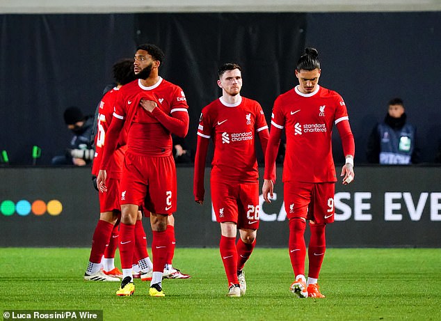 Liverpool wurde am Donnerstagabend von Atalanta aus der Europa League ausgeschlossen