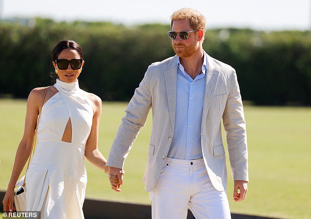 The Duchess of Sussex, 42, opted for a very expensive casual luxury look on Friday as she joined husband Prince Harry at a glitzy charity polo match in Miami