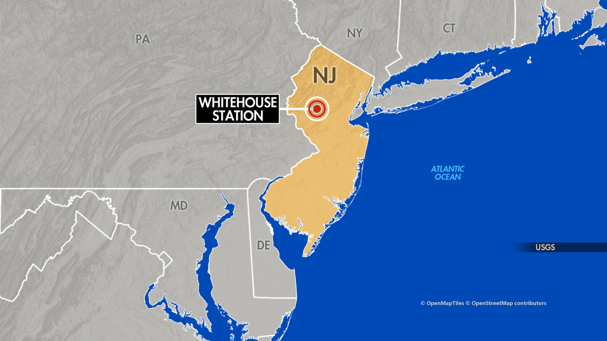 Karte des Erdbeben-Epizentrums in New Jersey