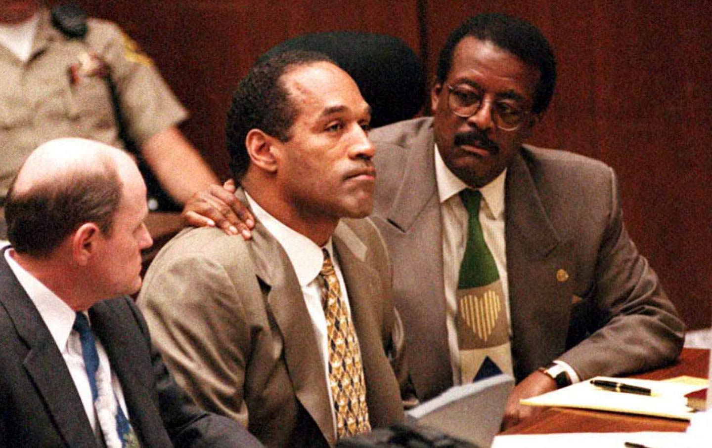 OJ Simpson bei seinem Prozess 1995