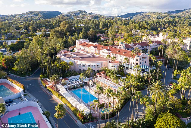 The list of 124 hotels have been awarded one, two or three Keys in a system that's similar to how the Michelin Guide gives out ratings to restaurants. The Beverly Hills Hotel is seen