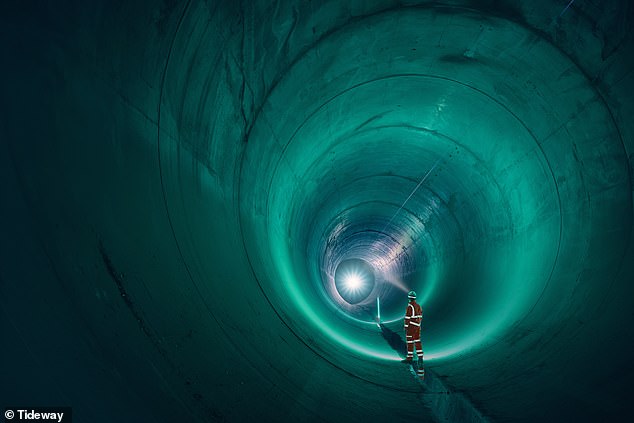 Abgeschlossen: Der 15 Meilen lange Thames Tideway Tunnel oder Super-Abwasserkanal, der dazu dienen soll, giftige Einleitungen in die Themse einzudämmen, ist endlich betriebsbereit