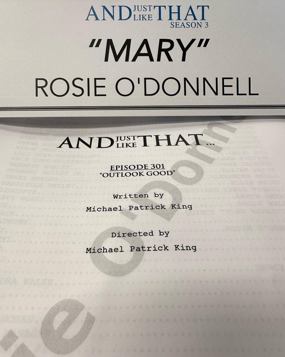 Rosie O Donnell ist dabei und einfach so für Staffel 3 „Here Comes Mary“.