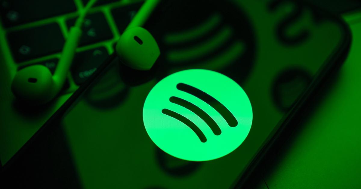 Spotify-Logo auf einem Telefon