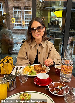 After biking to drop their bundle of joy at school, Louise and Ryan enjoyed a romantic date over breakfast at Granger & Co. in Chelsea