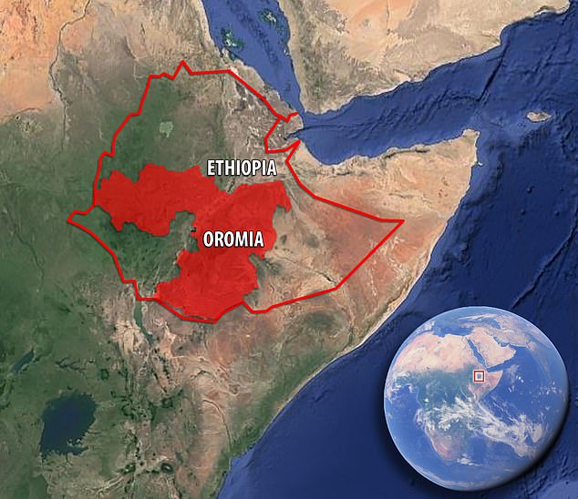 Äthiopiens Oromia-Region.  Oromo machen 35 Prozent der Bevölkerung des ostafrikanischen Staates aus