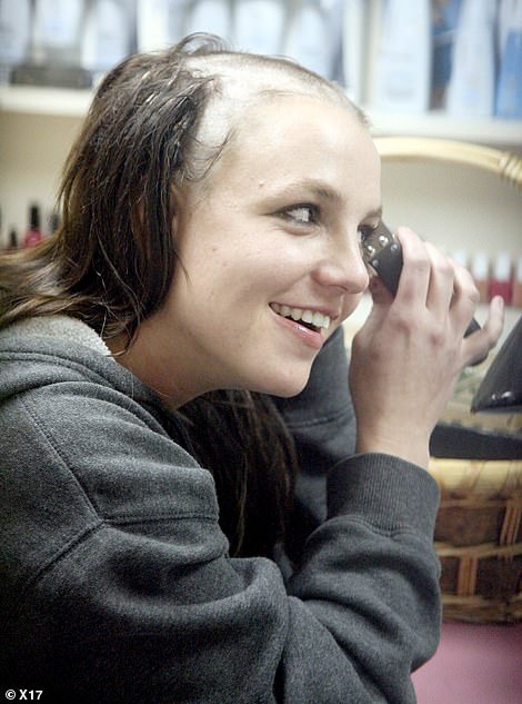 In 2007, Britney infamously shaved her head at a hair salon in Tarzana, a suburb of Los Angeles, one day after she left a rehab facility in Antigua. Britney later re-entered treatment
