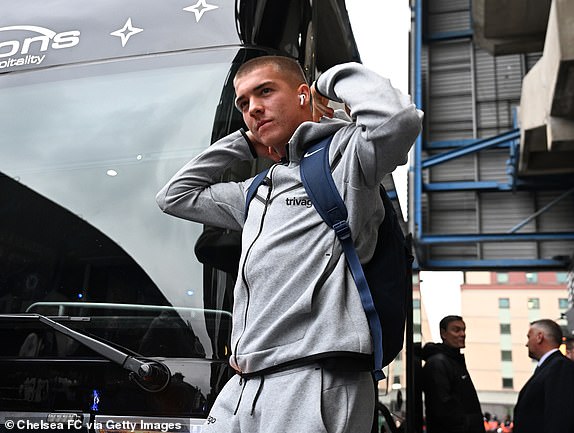LONDON, ENGLAND - MAY 02: Alfie Gilchrist of Chelsea arrives at the stadium prior to the Premier League match between Chelsea FC and Tottenham Hotspur at Stamford Bridge on May 02, 2024 in London, England. (Photo by Darren Walsh/Chelsea FC via Getty Images)