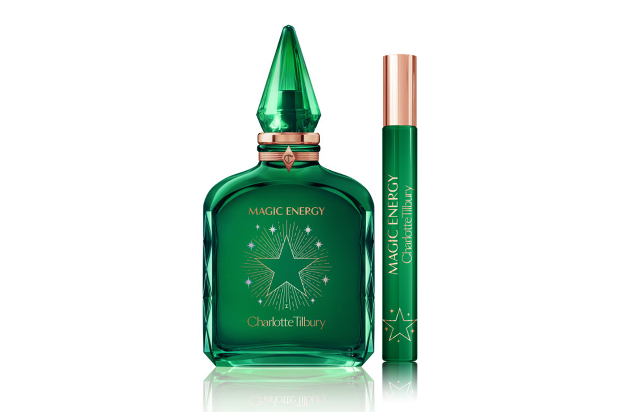 Grüne Parfümflaschen