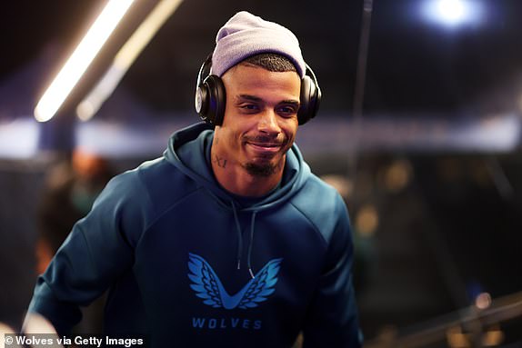 MANCHESTER, ENGLAND - MAY 04: Mario Lemina of Wolverhampton Wanderers arrives at the stadium ahead of the Premier League match between Manchester City and Wolverhampton Wanderers at Etihad Stadium on May 04, 2024 in Manchester, England. (Photo by Jack Thomas - WWFC/Wolves via Getty Images)