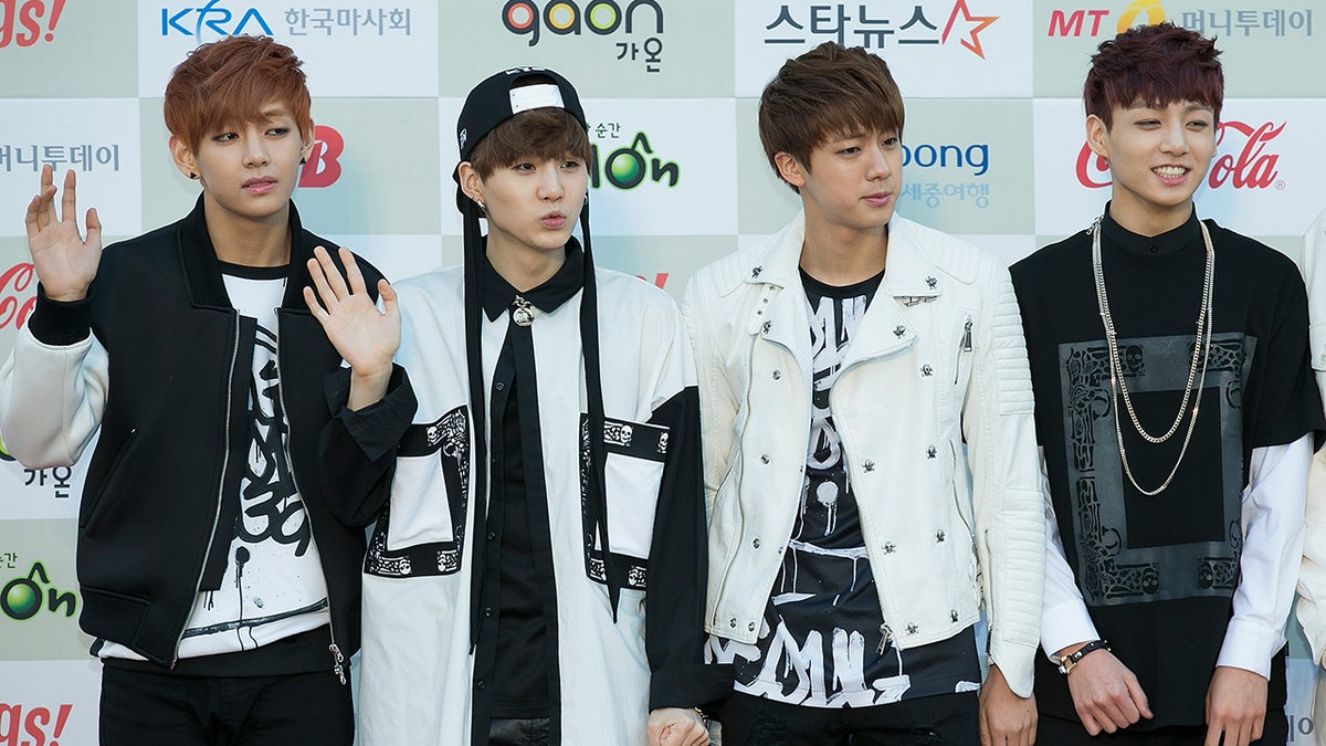 Mitglieder der K-Pop-Gruppe BTS