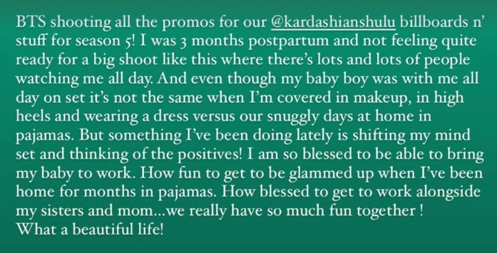 Kourtney Kardashian spricht drei Monate nach der Geburt über ihre Arbeit