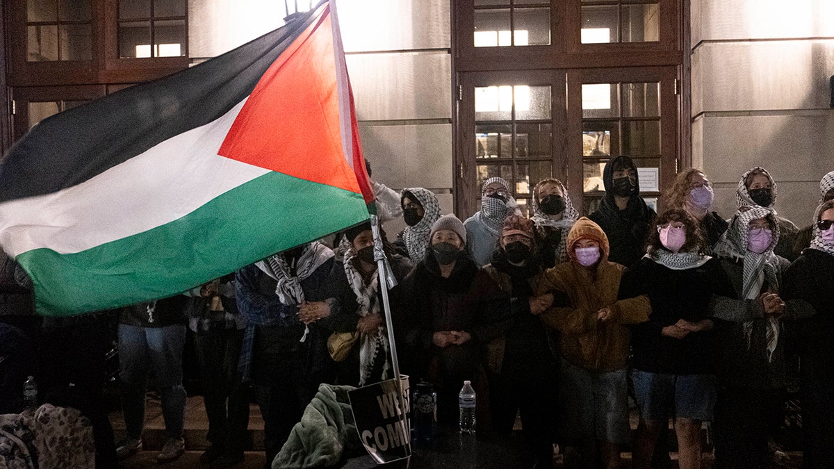 Demonstranten an der Columbia University