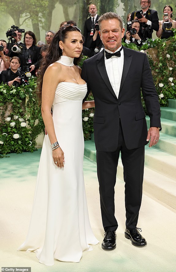 NEW YORK, NEW YORK - MAY 06: (L-R) Luciana Damon and Matt Damon attend The 2024 Met Gala Celebrating "Sleeping Beauties: Reawakening Fashion" at The Metropolitan Museum of Art on May 06, 2024 in New York City. (Photo by Jamie McCarthy/Getty Images)