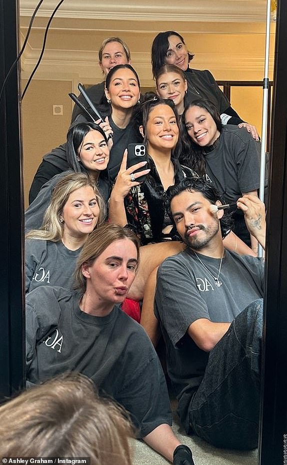 Ashley Graham Instagram glam squad for the met gala