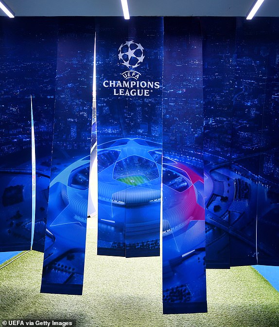 PARIS, FRANCE - MAY 07: A general view of the UEFA Champions League branded Tunnel curtain prior to the UEFA Champions League semi-final second leg match between Paris Saint-Germain and Borussia Dortmund at Parc des Princes on May 07, 2024 in Paris, France. (Photo by Valerio Pennicino - UEFA/UEFA via Getty Images)