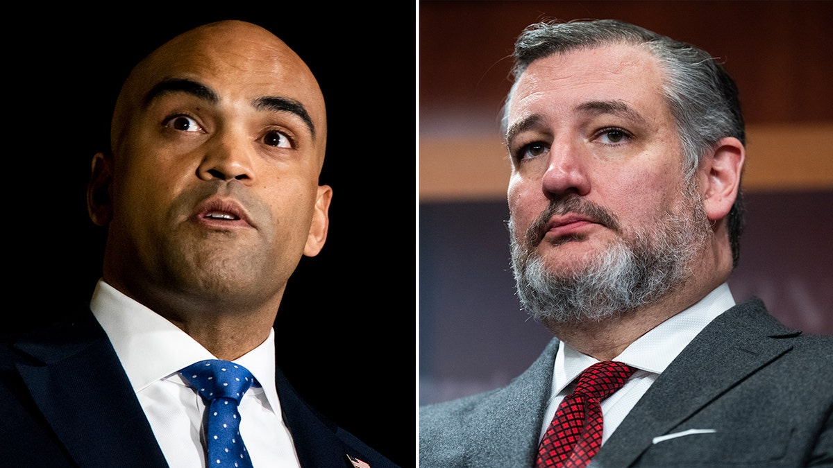 links: Demokratischer Senatskandidat Colin Allred;  rechts: Senator ed Cruz