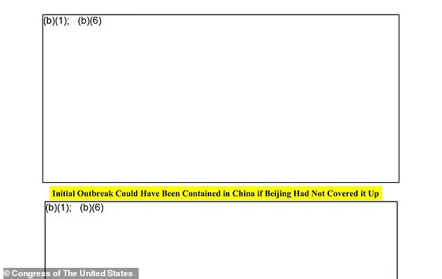 Das Obige zeigt redigierte E-Mails des Außenministeriums im Zusammenhang mit der Untersuchung der Ursprünge von Covid-19