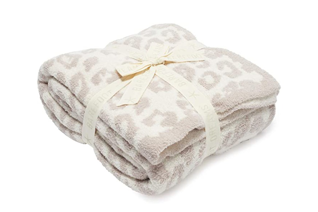 A leopard-print blanket