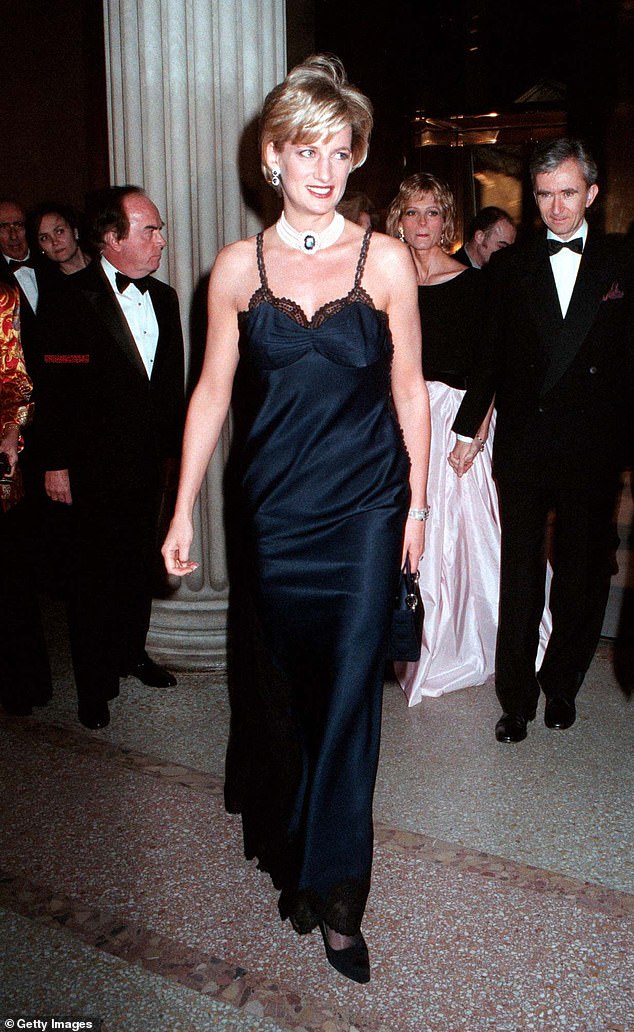 Princess Diana attends the 50th anniversary celebration of Dior in New York, 1996
