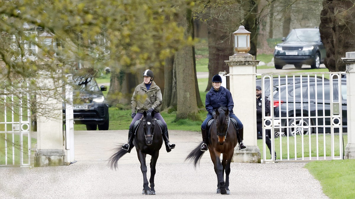 Prince Andrew riding a horse