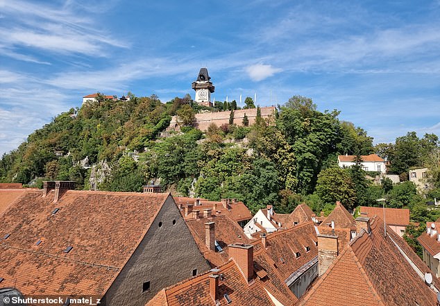 Die Schlossbergrutsche ist vollständig im baumbestandenen Schlossberg versteckt, der mit einer Höhe von 473 Metern über Graz, der zweitgrößten Stadt Österreichs, thront.