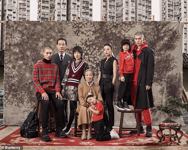 Burberry's Chinese New Year campaign was branded 'creepy' by critics who complained the shoot lacked festive cheer (pictured)