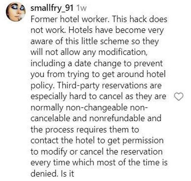 Auf der anderen Seite bestanden ehemalige Hotelangestellte darauf, dass der Hack nicht funktionieren würde