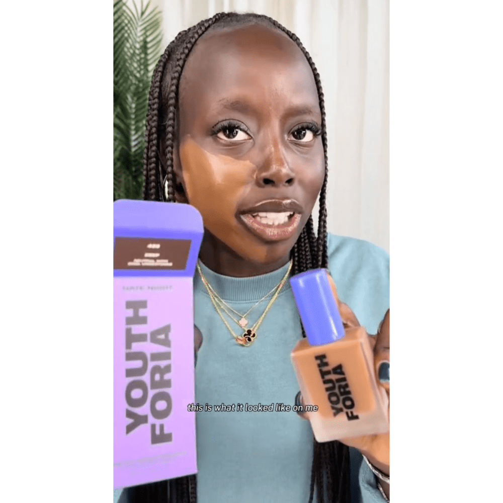 Influencer reagieren auf den dunkelsten Foundation-Farbton „Tar in a Bottle“ der Make-up-Marke Youthforia