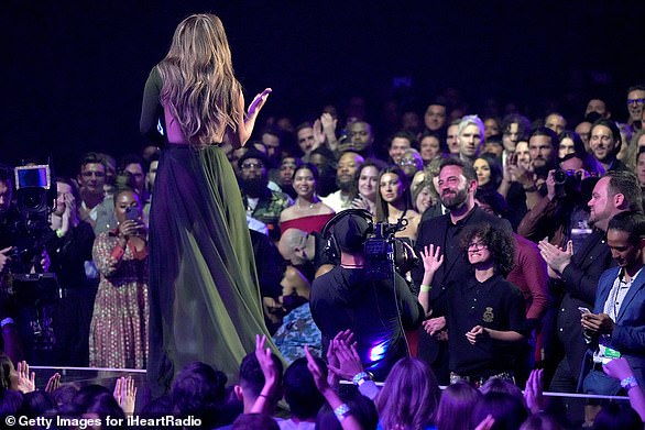 Major moment: On March 23, Ben supported his pop star girlfriend at the iHeartRadio Music Awards in Los Angeles, where she was honored with the coveted Icon Award