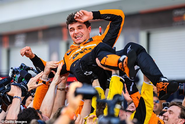 McLaren-Teamkollege Lando Norris, 24, holte in Miami seinen ersten Grand-Prix-Sieg
