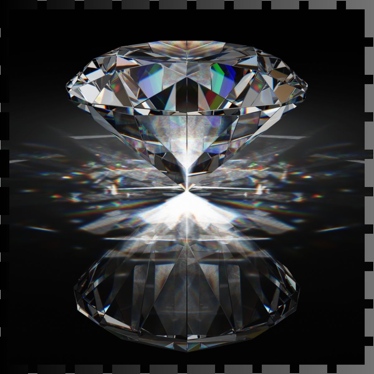 Bild eines Diamanten, der das Uranus-Sextil von Quecksilber im Geburtshoroskop symbolisiert
