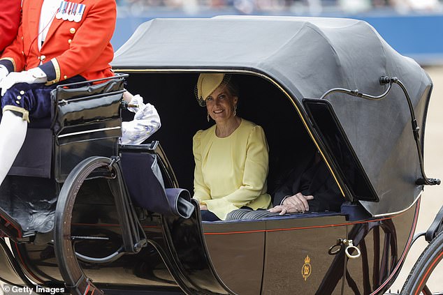 Sophie, Duchess of Edinburgh during Trooping the Colour at Horse Guards Parade today