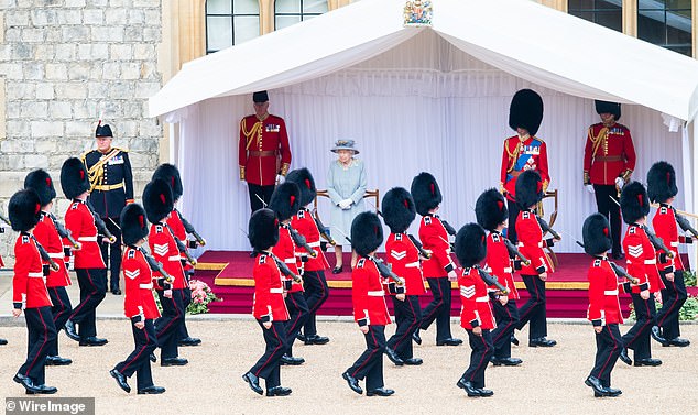 2021 -- Trooping the Colour was held at Windsor Castle in front of the Queen on June 12, 2021