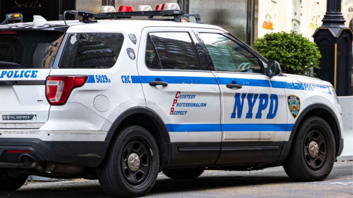 Ein geparktes Auto des NYPD.
